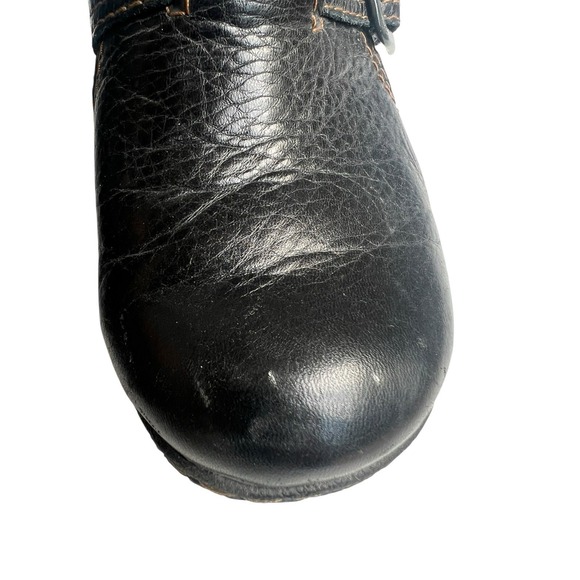 Boc Born Concept Shoes Womens Sz 8/39 Mule Clogs Heels Black Leather Buckle - Picture 3 of 16